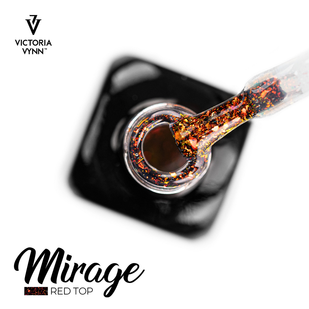 Glitter Top Coat Mirage Red