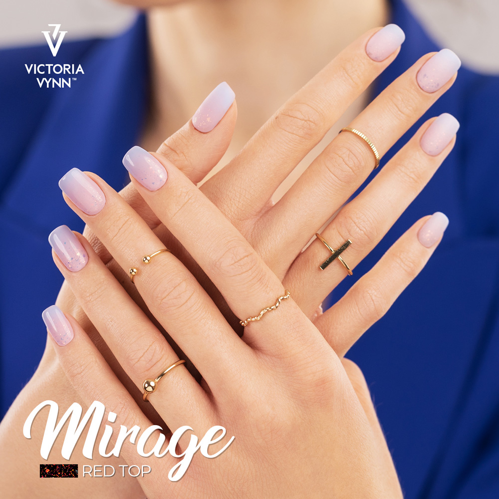 Glitter Top Coat Mirage Red 1 1