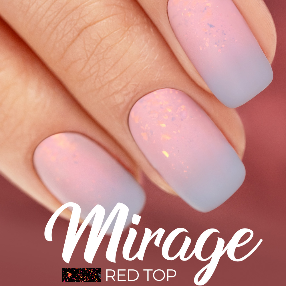 Glitter Top Coat Mirage Red 1 3
