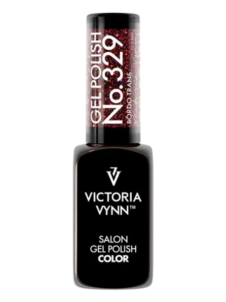 disco glitter gel polish Victoria VYNN Bordo Trans 329 Disco Fever Collection