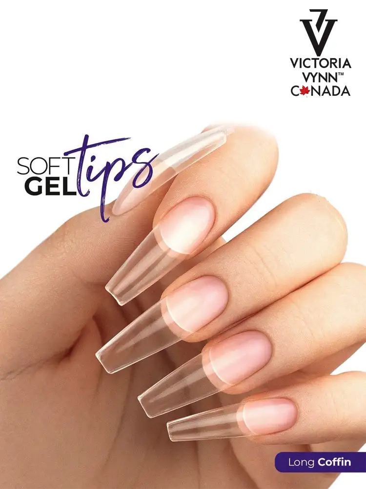 soft gel tips long coffin tips 1 4
