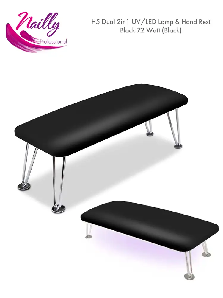 H5 Dual 2in1 UV LED Lamp and Hand Arm Rest Black 72 Watt