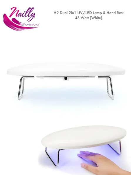 Nailly Professional 2in1 UV LED Nail Lamp and Hand Rest Oval 48 Watt