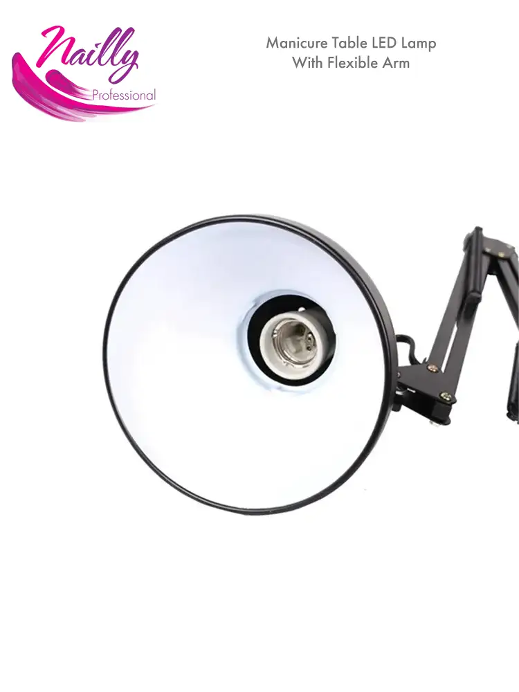 Manicure Table LED Lamp With Flexible Arm Black 1 1