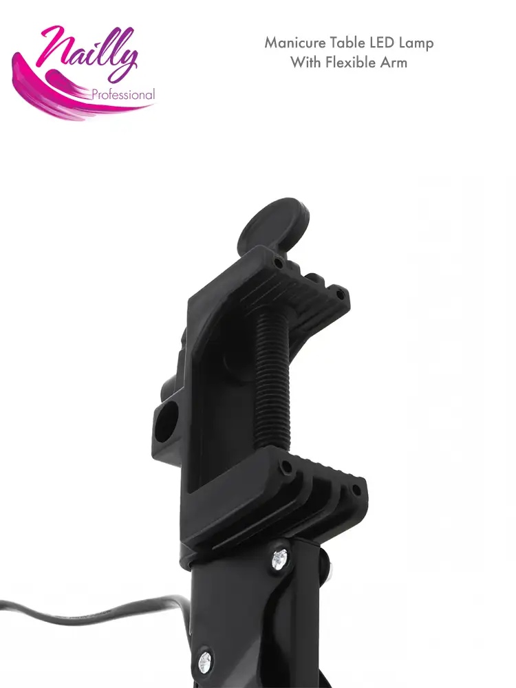 Manicure Table LED Lamp With Flexible Arm Black 1 2