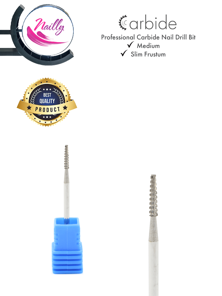 Nailly Professional Carbide Nail Drill Bit Slim Frustum Medium 2 Nailly Professional Carbide Nail Drill Bit Slim Frustum Medium 1 2