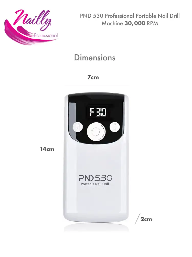 Nailly Professional Cordless Electric Nail File PND 530 30000 RPM 1 1