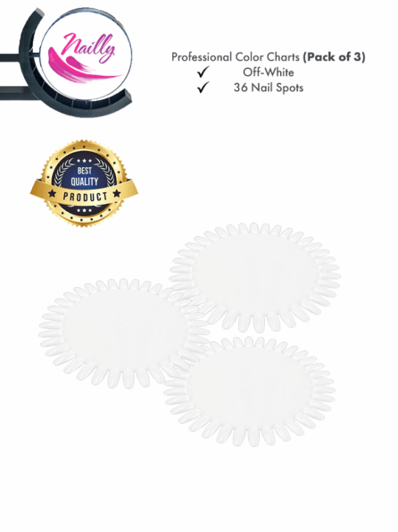 Nailly Professional Color Charts 36 Nail Spots (Pack of 3)