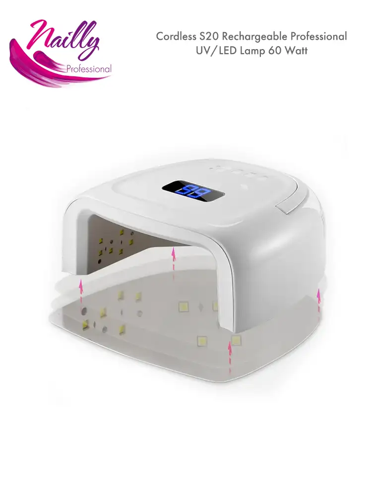 nailly professional best rechargeable uv led nail lamp 60watt