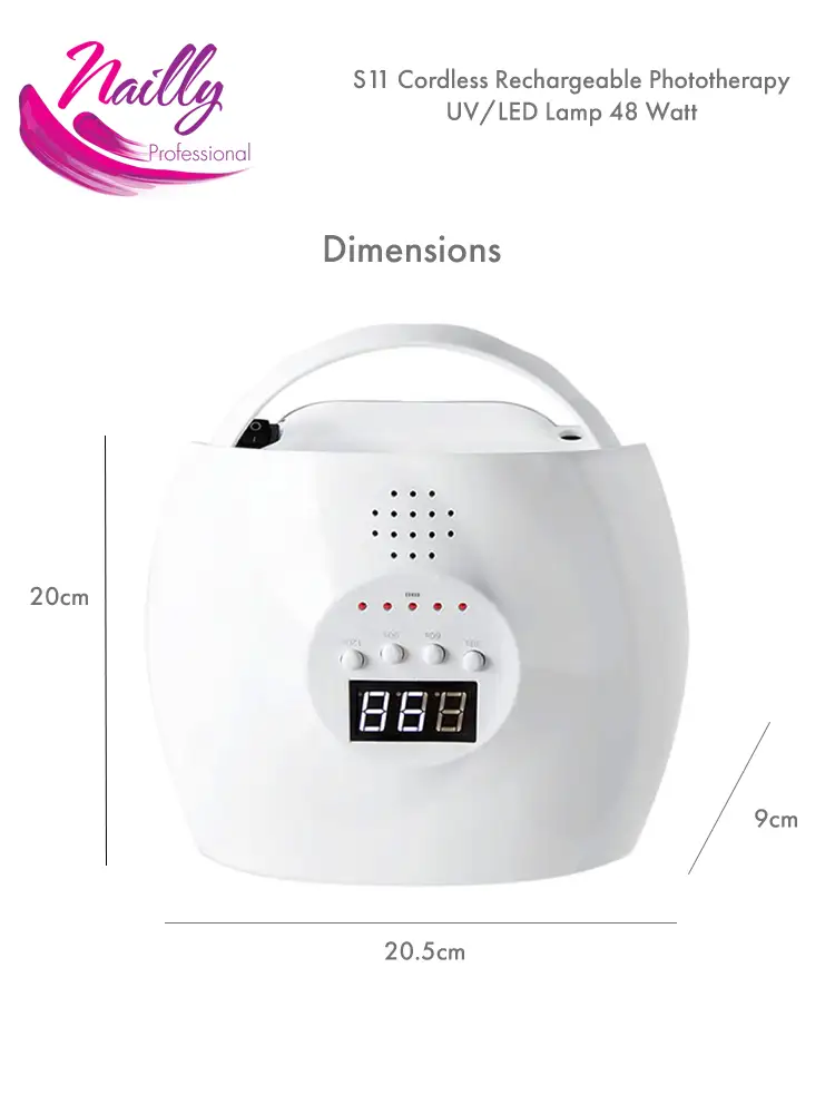 nailly professional s11 Rechargeable Professional UV LED Nail Lamp Cordless