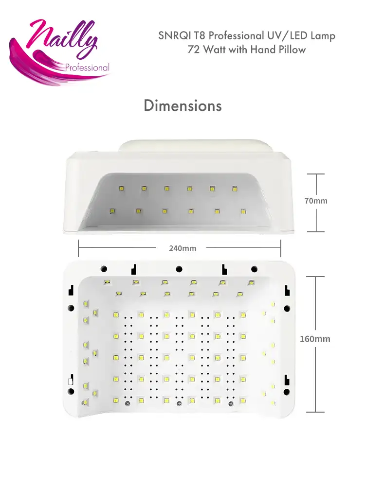 nailly professional uv led nail lamp 72 watt high power 1 3