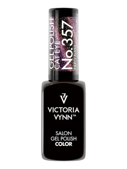 beautiful purple cat eye gel polish victoria vynn party flash no. 357