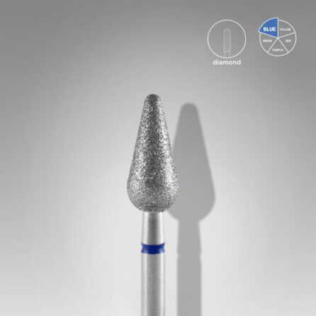 Staleks Nail Bits 7 Staleks Diamond Bit Rounded Pear Blue Diameter 5 mm FA101B050/12