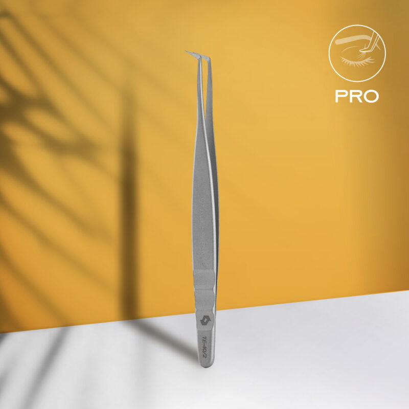 Staleks PRO Professional eyelash tweezers EXPERT 40 TYPE 2 (L-shaped, 70′) 2 pinczet professionalnyj dlya resnicz te 40 2 800x800 1