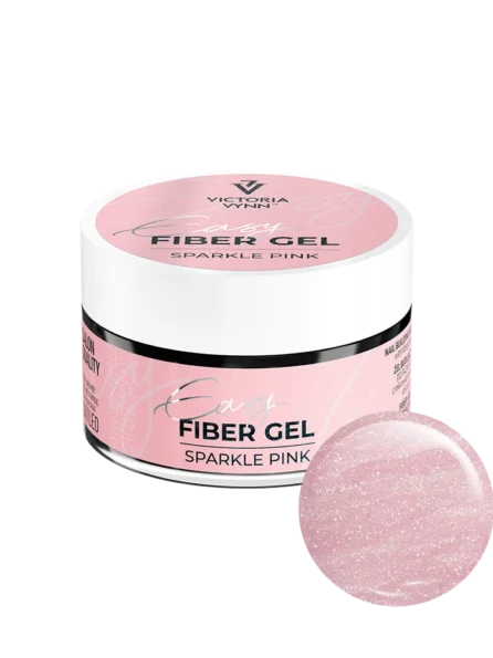 Victoria VYNN Easy Fiber Gel Sparkle Pink 15ml Builder Gel with Fiber