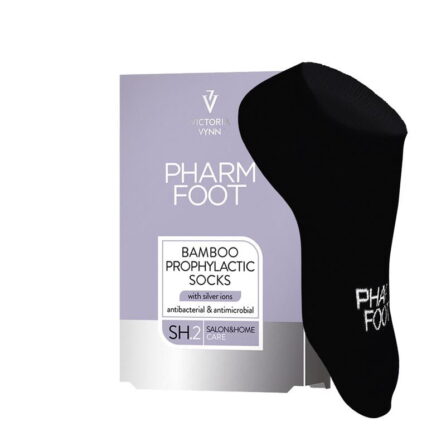 Pharm Foot Microsilver Line 6 Pharm Foot Bamboo Prophylactic Socks with Silver Ions Black (Size: 43-46) (H)