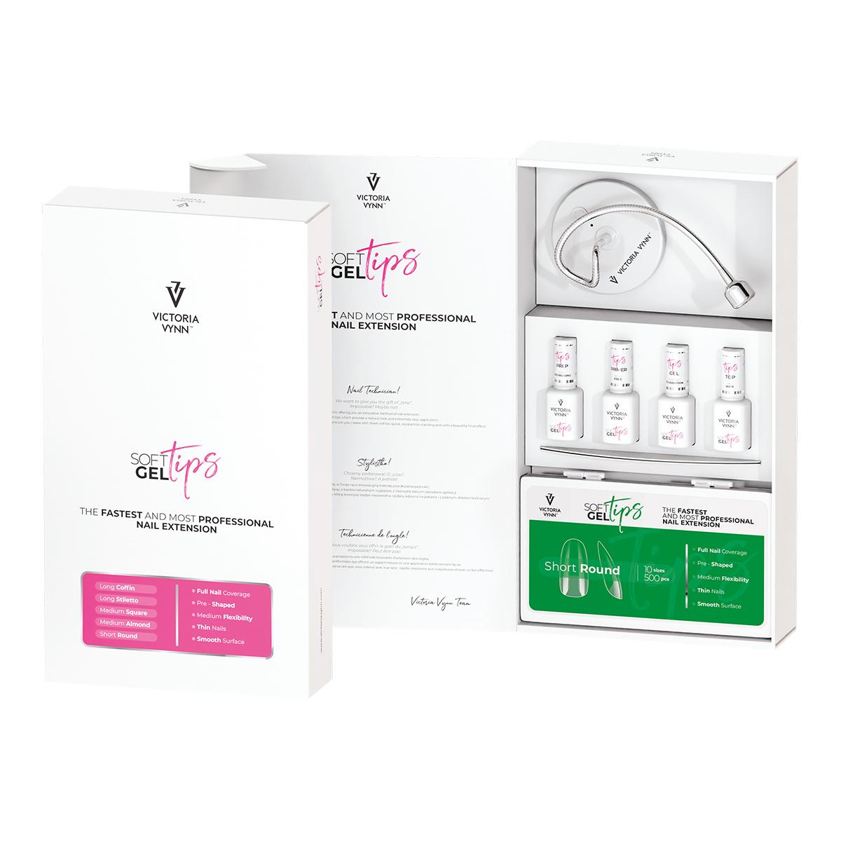 soft gel tips starter kit with short round