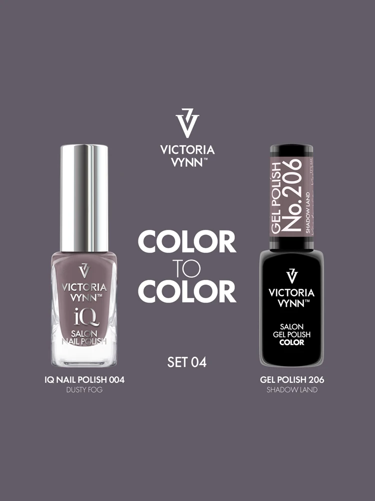 Victoria VYNN 2 Pack Gel Polish 206 + iQ Nail Polish 04 4 gp 206 iq 4 long