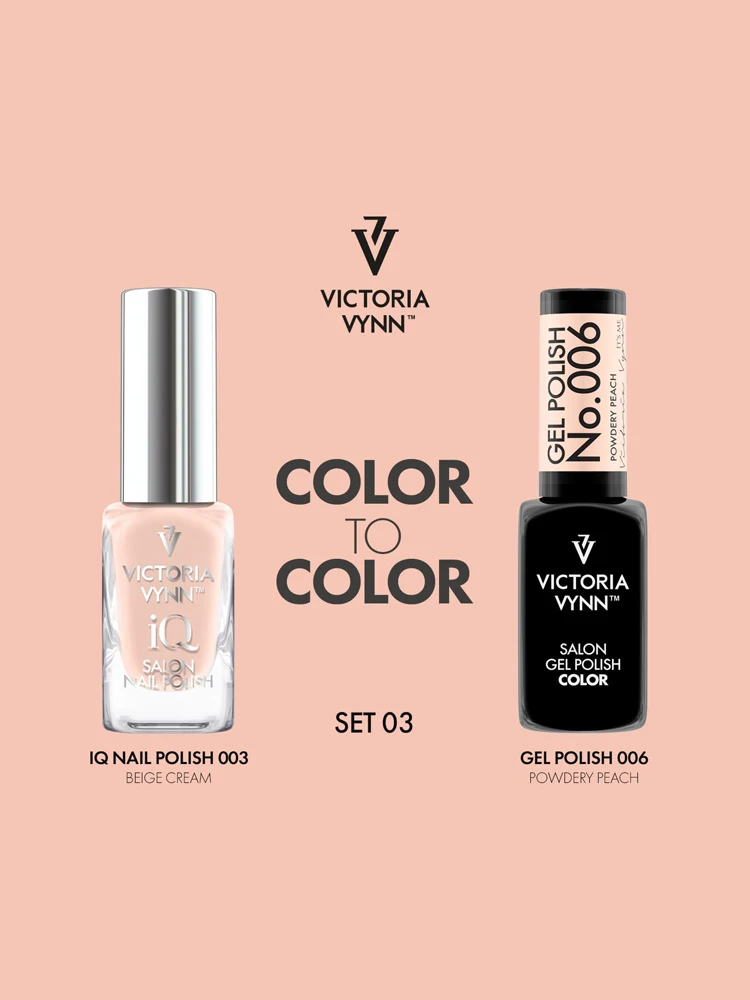 Victoria VYNN 2 Pack Gel Polish 06 + iQ Nail Polish 03 4 gp6 iq3 color to color 1