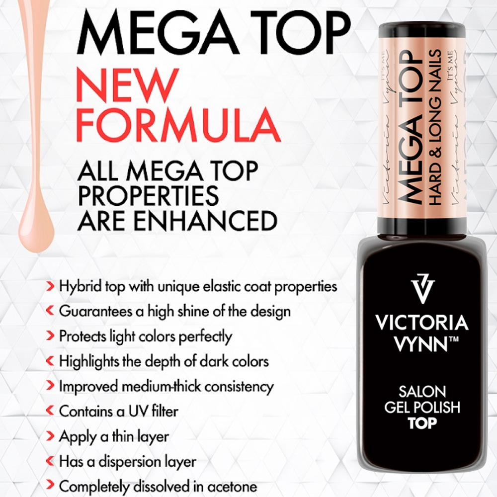 Salon Gel Polish Mega Top Coat (Rubber Top Coat) 6 mega rubber top coat