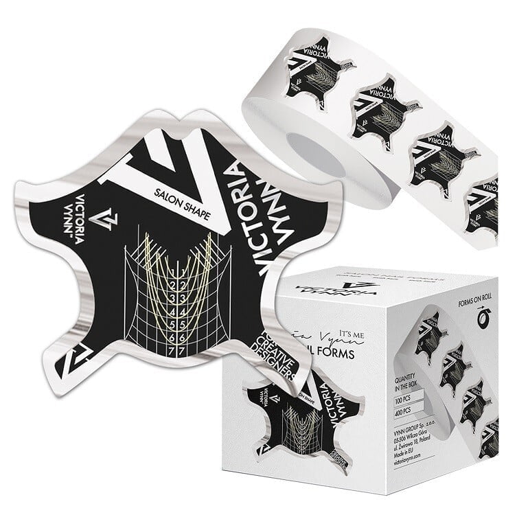 Victoria VYNN Salon Nail Forms Black 400 Pcs 2 salon nail forms black 100 szt 1 1