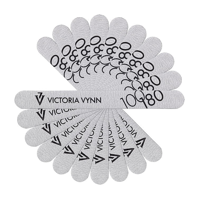 Victoria VYNN White straight nail file 100/180, 10pcs 2 set 10 100 180 white