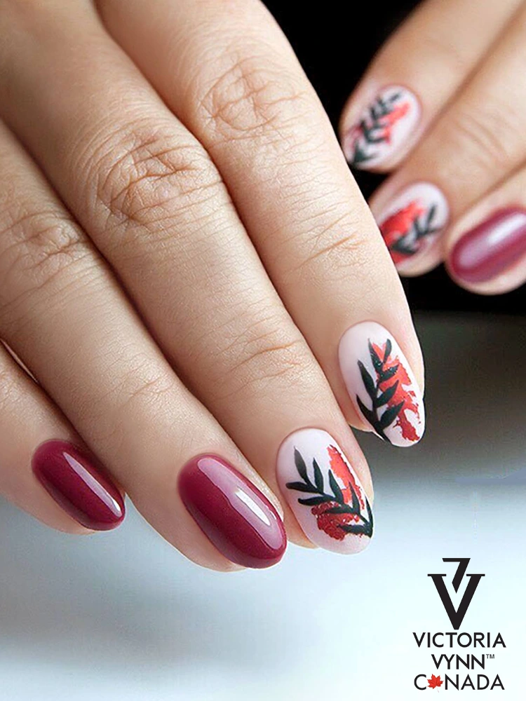 Pure Creamy Hybrid Gel Polish No. 052 Femme Fatale 6 Adorable Wine Red Nails Victoria VYNN Pure Creamy Hybrid 052 Femme Fatale 1 1