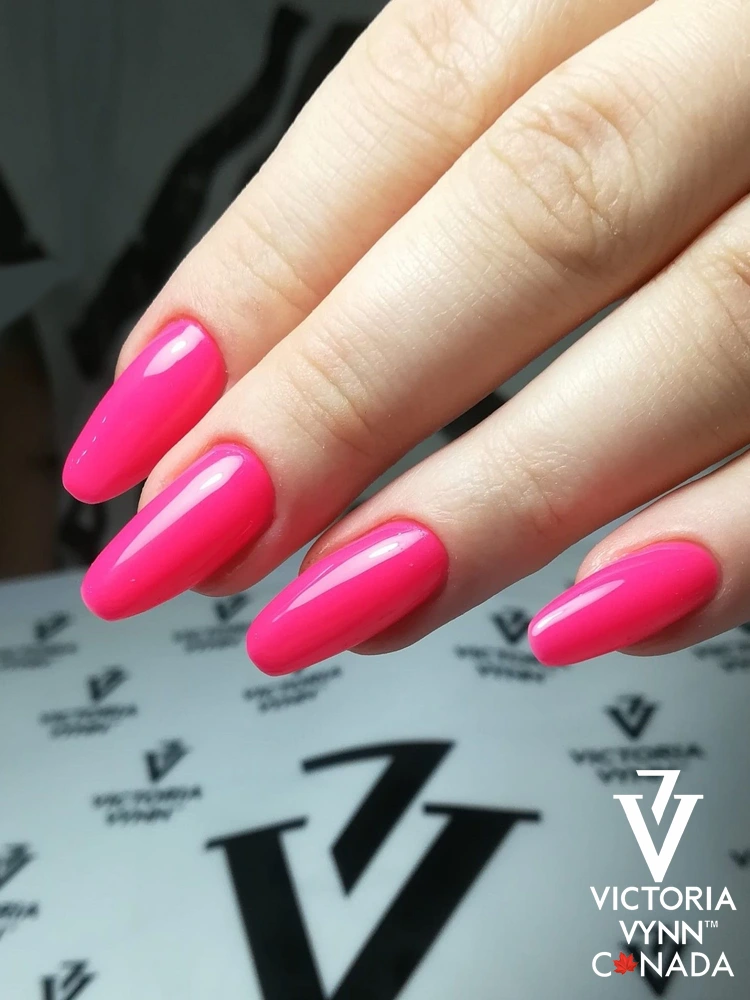 Pure Creamy Hybrid Gel Polish No. 077 Hot Shot 4 Best Bright Neon Pink Nails Victoria VYNN Pure Creamy Hybrid 077 Hot Shot 1 2