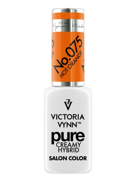 Best Burnt Orange Nails Victoria VYNN Pure Creamy Hybrid 075 Hot Orange