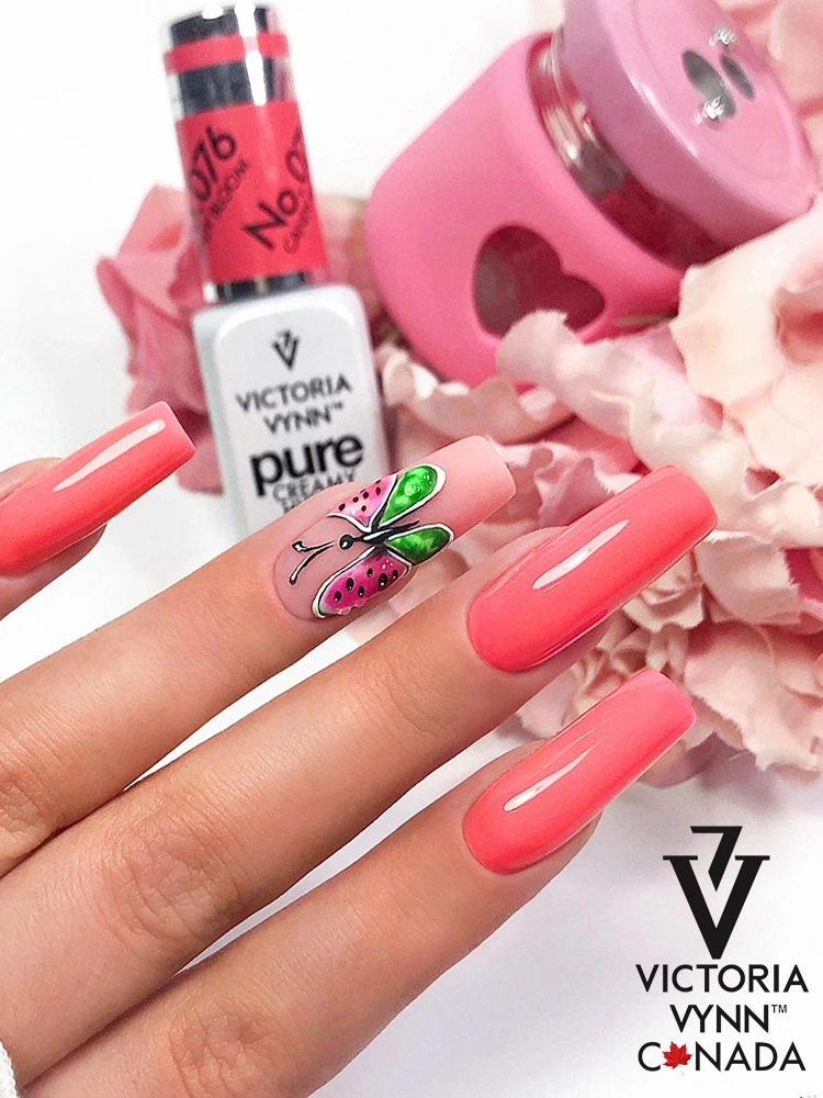 Best Cabdy Coral Pink Nails Victoria VYNN Pure Creamy Hybrid 076 Candy Bloom