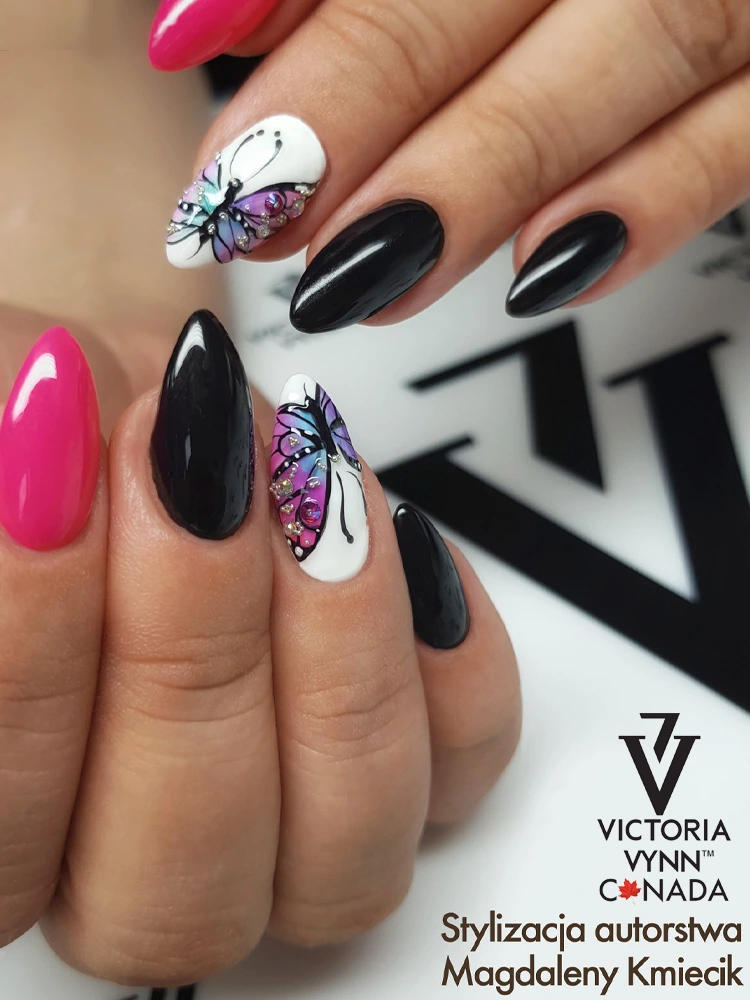 Best Intense Black Gel Nails Victoria VYNN Pure Creamy Hybrid 036 Jet Black