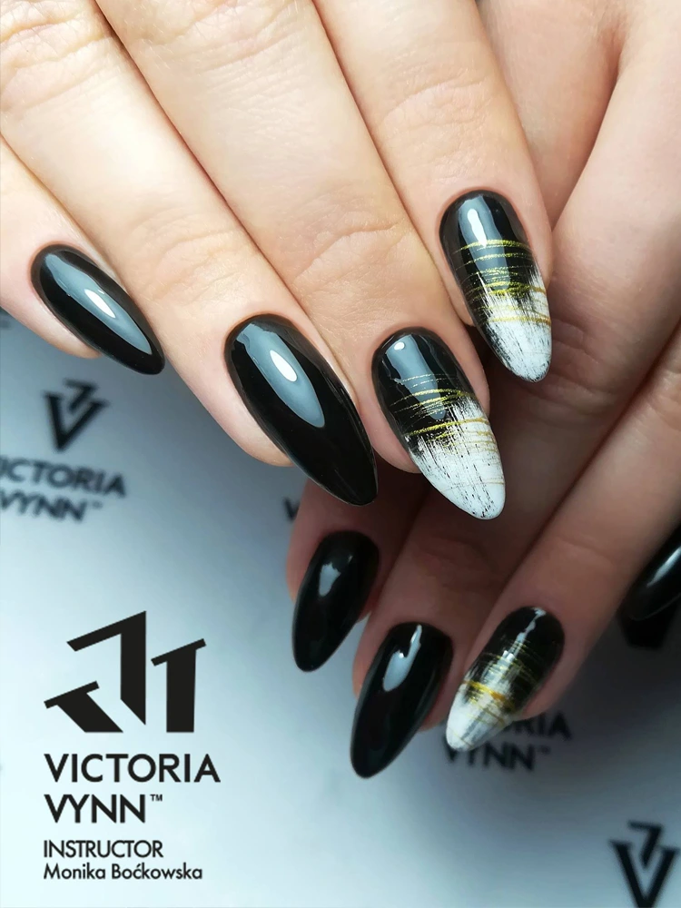 Best Intense Black Gel Nails Victoria VYNN Pure Creamy Hybrid 036 Jet Black 1 2