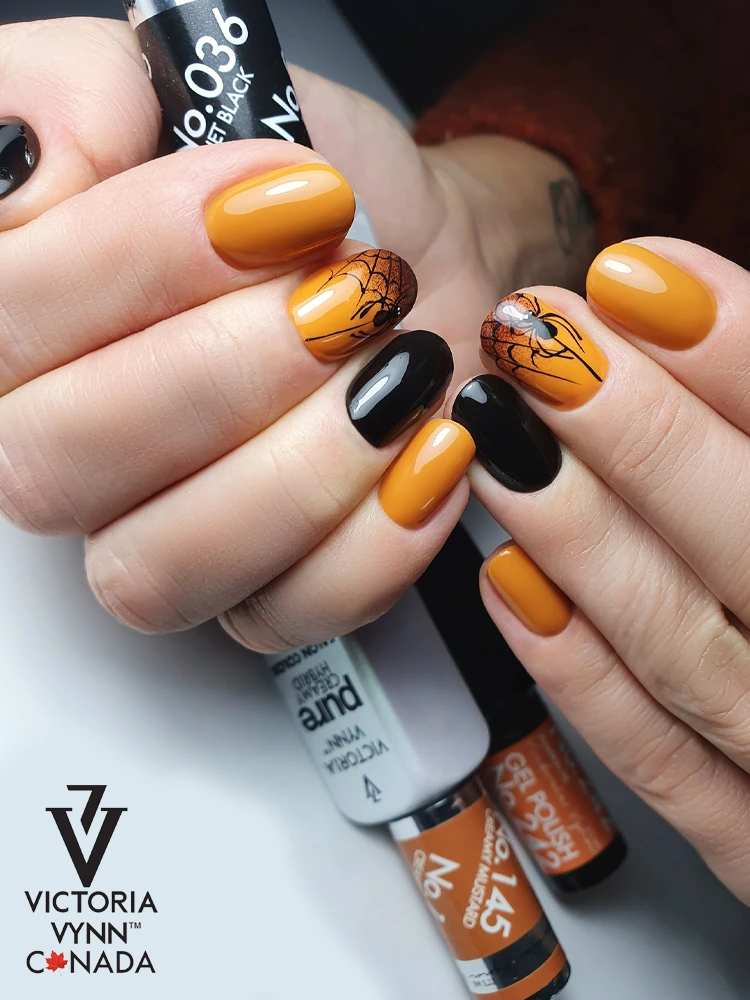 Best Intense Black Gel Nails Victoria VYNN Pure Creamy Hybrid 036 Jet Black 1 4