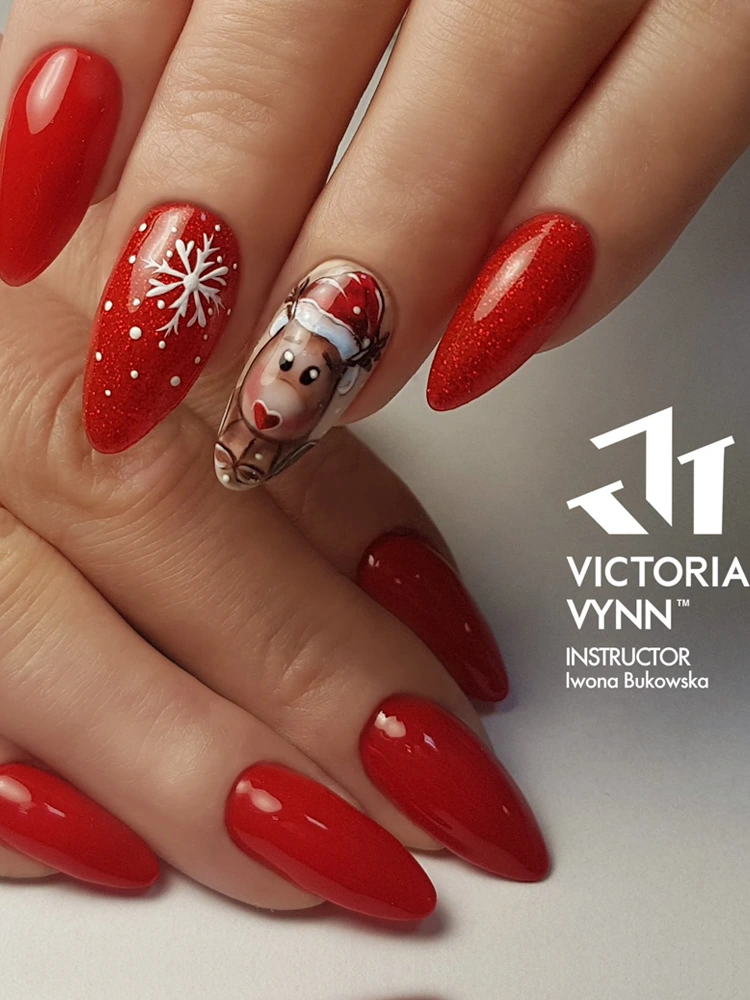 Pure Creamy Hybrid Gel Polish No. 048 Red Obsessed 8 Best Red Glitter Nails Victoria VYNN Pure Creamy Hybrid 048 Red Obsessed 1 2