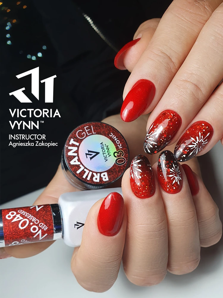 Pure Creamy Hybrid Gel Polish No. 048 Red Obsessed 6 Best Red Glitter Nails Victoria VYNN Pure Creamy Hybrid 048 Red Obsessed 1 3