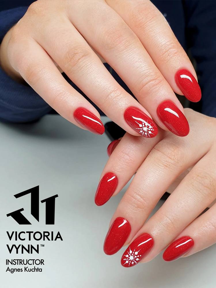 Pure Creamy Hybrid Gel Polish No. 048 Red Obsessed 4 Best Red Glitter Nails Victoria VYNN Pure Creamy Hybrid 048 Red Obsessed 1 4
