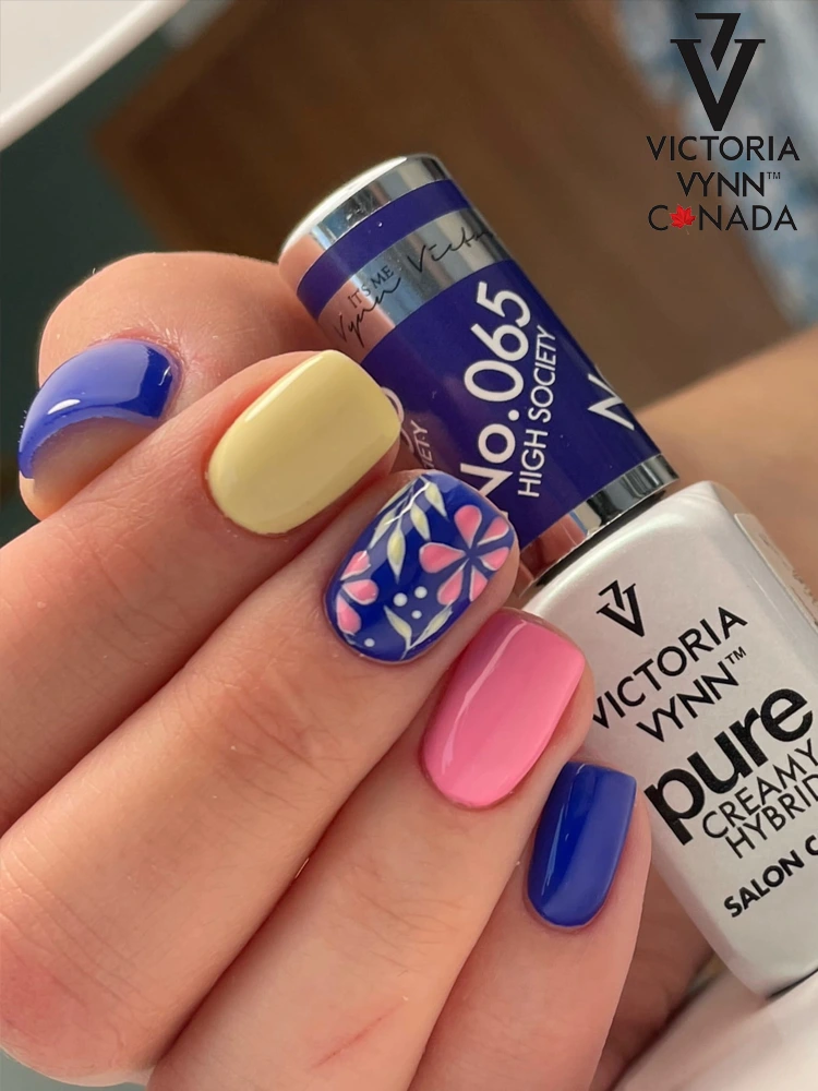 Pure Creamy Hybrid Gel Polish No. 065 High Society 12 Best Sapphire Blue Nails Victoria VYNN Pure Creamy Hybrid 065 High Society