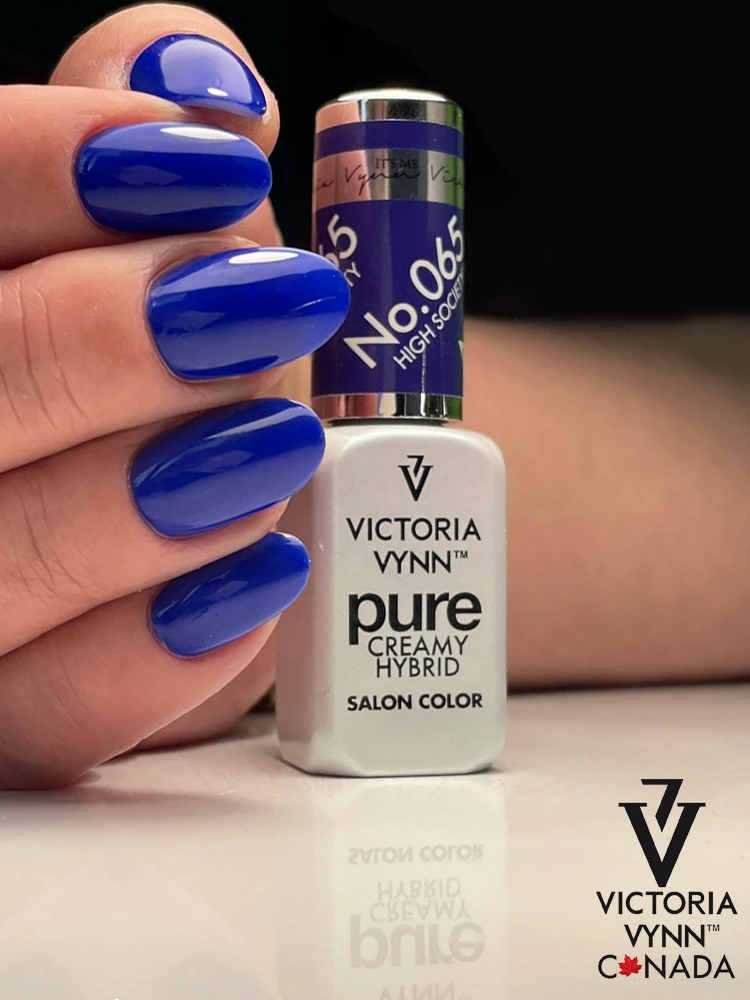 Pure Creamy Hybrid Gel Polish No. 065 High Society 6 Best Sapphire Blue Nails Victoria VYNN Pure Creamy Hybrid 065 High Society 1 1