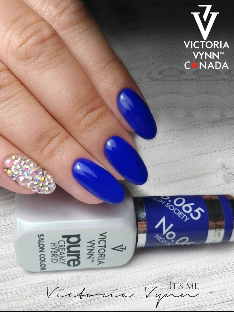 Pure Creamy Hybrid Gel Polish No. 065 High Society 8 Best Sapphire Blue Nails Victoria VYNN Pure Creamy Hybrid 065 High Society 1 5