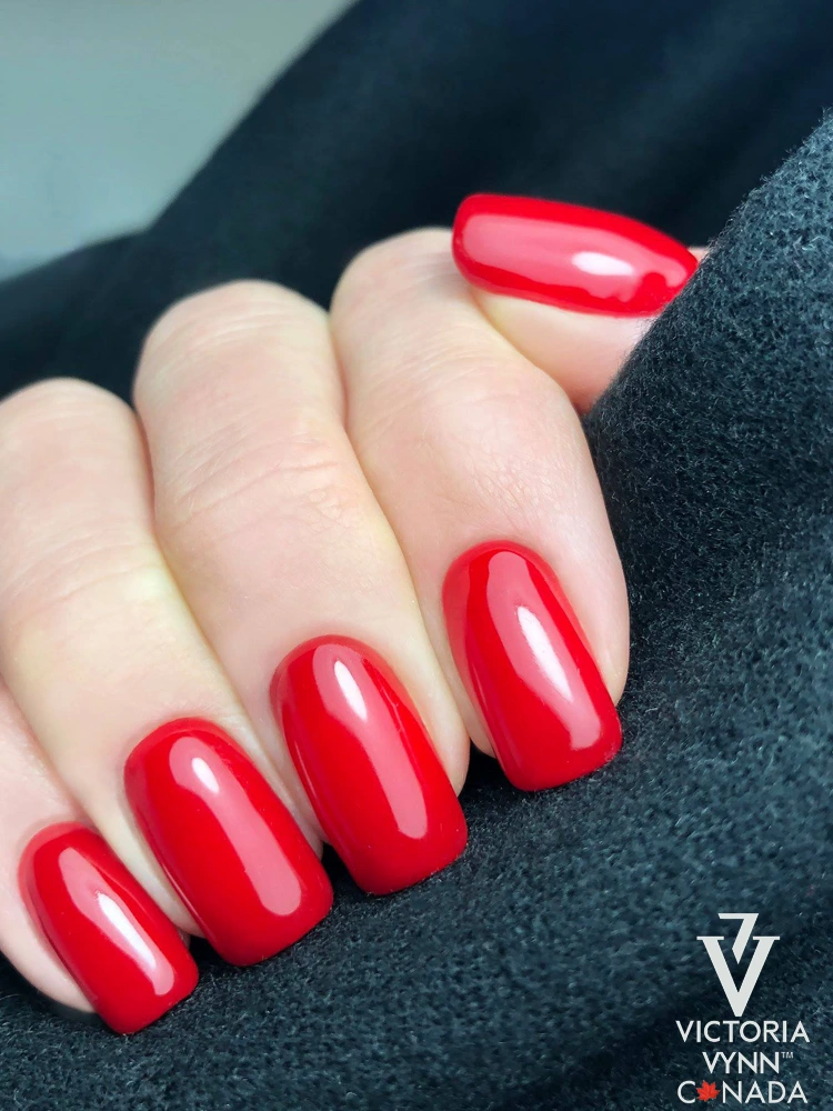 Pure Creamy Hybrid Gel Polish No. 022 Ever Poppy 4 Best Selling Catchy Blood Red Nails Victoria VYNN Pure Creamy Hybrid 022 Ever Poppy 1 1