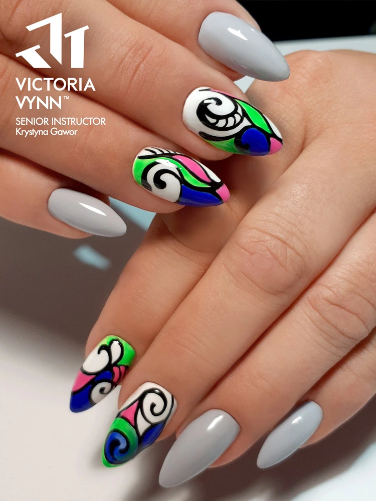 Best Selling Light Grey Nail Polish Gel Victoria VYNN Pure Creamy Hybrid 035 Silvery Cement