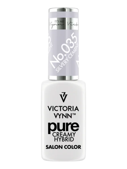 Best Selling Light Grey Nail Polish Gel Victoria VYNN Pure Creamy Hybrid 035 Silvery Cement