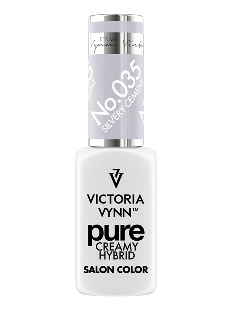 Best Selling Light Grey Nail Polish Gel Victoria VYNN Pure Creamy Hybrid 035 Silvery Cement