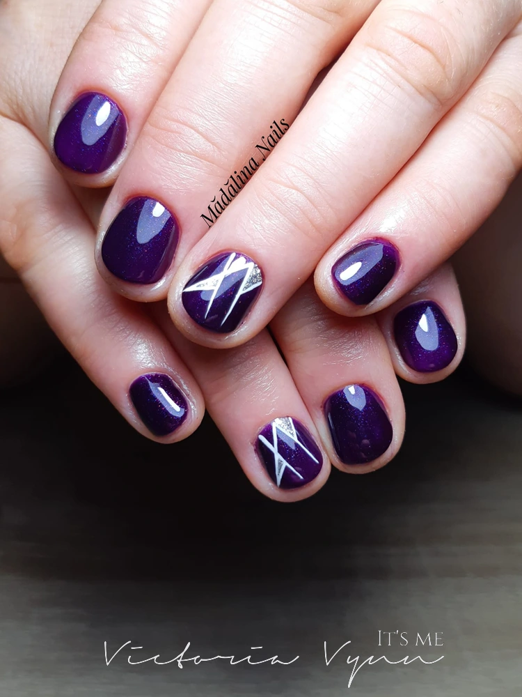 Best Shimmery Dark Pruple Nails Victoria VYNN Pure Creamy Hybrid 061 After Party 1 1