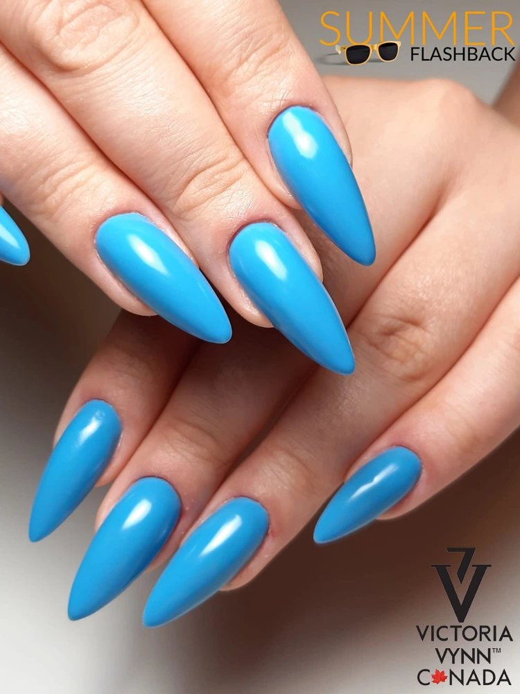 Best Summer Turquoise Nails Victoria VYNN Pure Cream Hybrid Turquoise Islan 032 1 2
