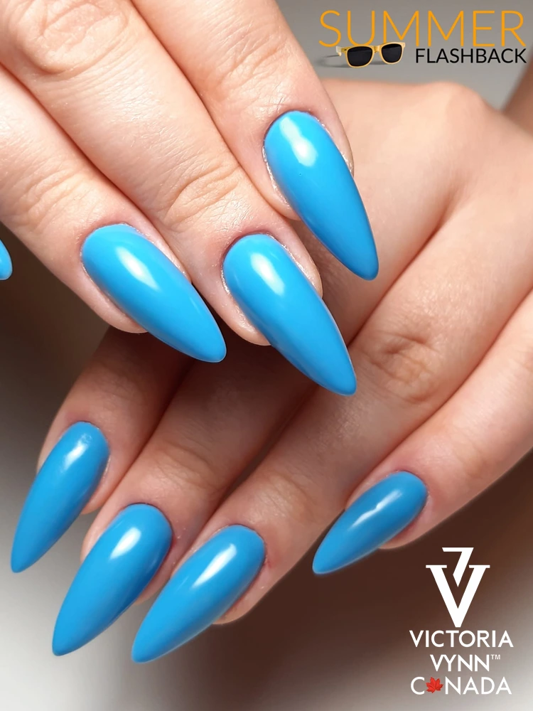 Best Turquoise Blue Nails Victoria VYNN Pure Creamy Hybrid 088 Turquoise Blue
