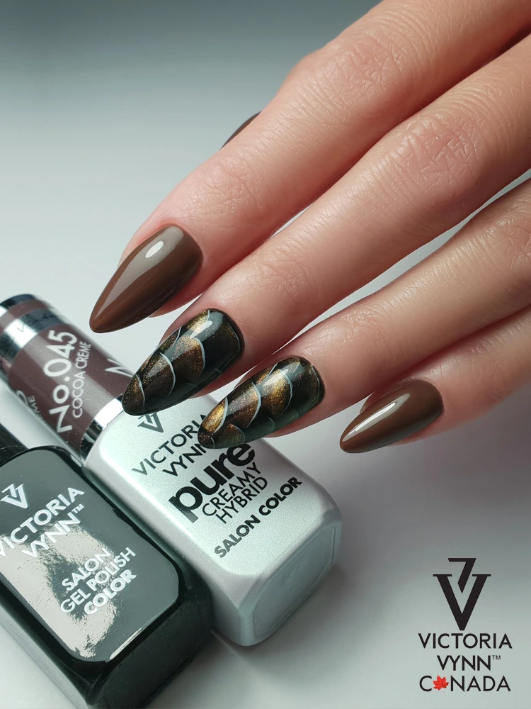 Pure Creamy Hybrid Gel Polish No. 045 Cocoa Creme 4 Best Walnut Brown Nails Victoria VYNN Pure Creamy Hybrid 045 Cocoa Creme 1 1