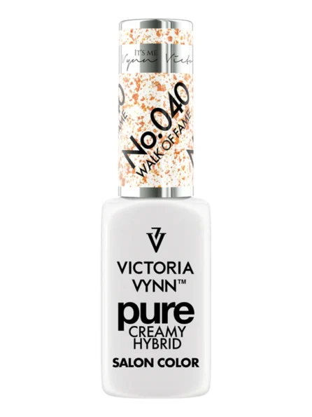 Charming Gold Glitter Nails Victoria VYNN Pure Creamy Hybrid 040 Walk of Fame
