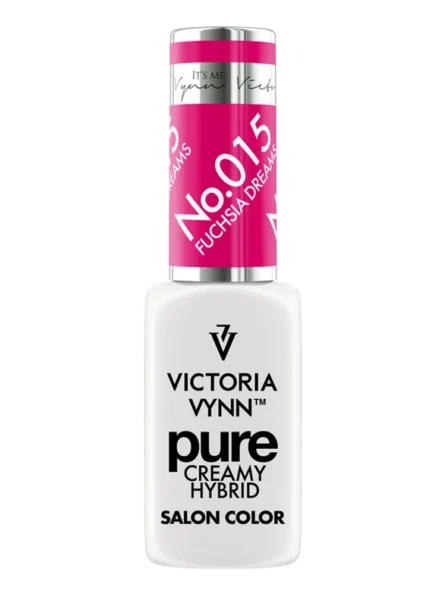 Hot Fuchsia Gel Nail Polish Victoria VYNN Pure Creamy Hybrid 015 Fuchsia Dream