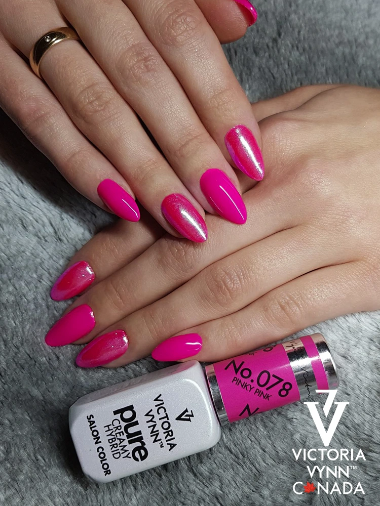Most Cute Pink Nails Victoria VYNN Pure Creamy Hybrid 078 Pinky Pink